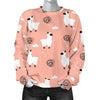 Alpaca Pink Pattern Print Women's Sweatshirt-grizzshop