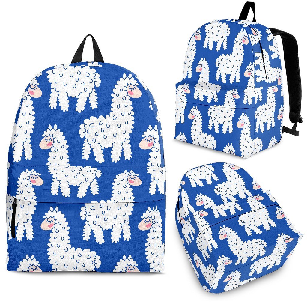 Alpaca Print Pattern Backpack-grizzshop