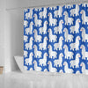 Alpaca Print Pattern Bathroom Shower Curtain-grizzshop