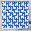 Alpaca Print Pattern Bathroom Shower Curtain-grizzshop