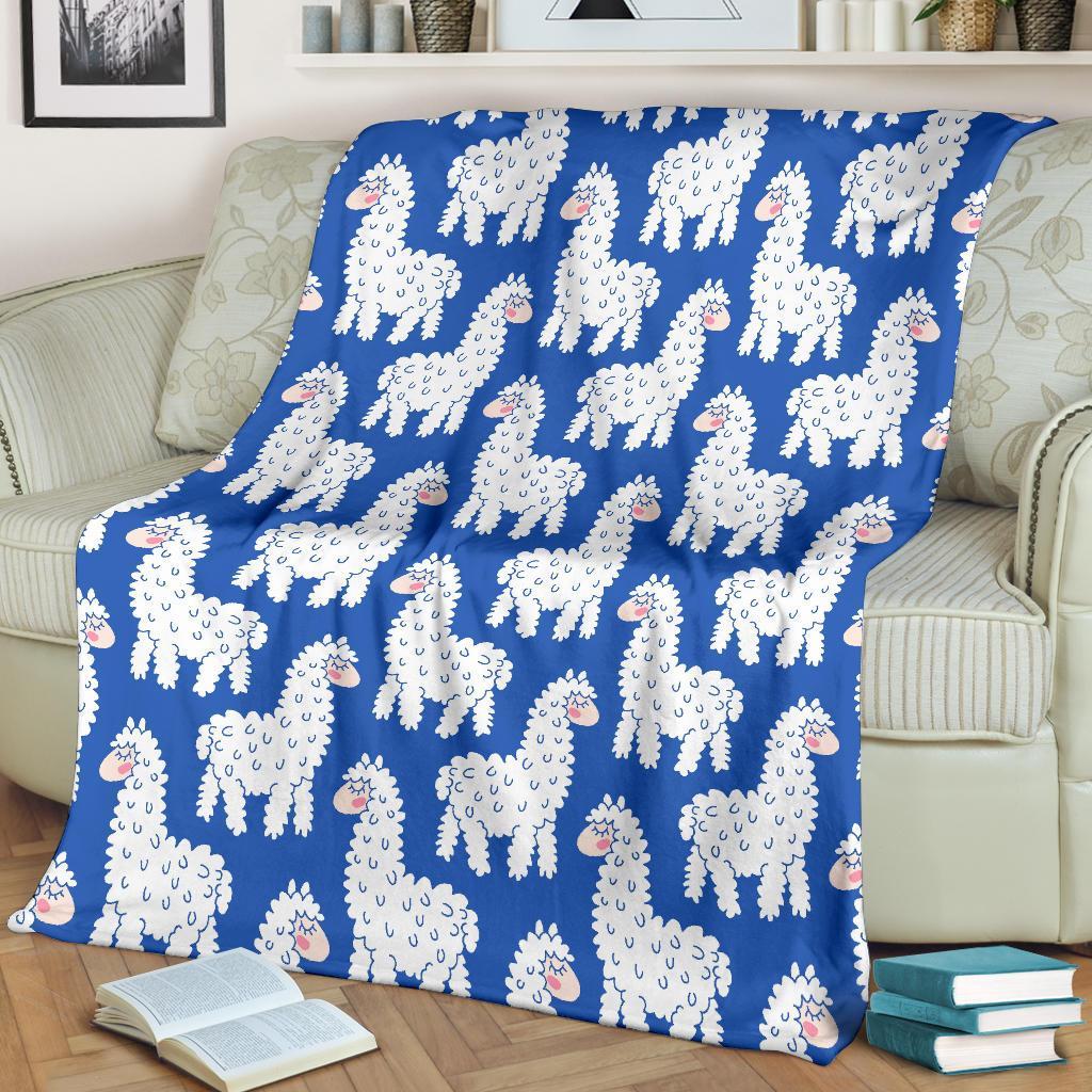 Alpaca Print Pattern Blanket-grizzshop