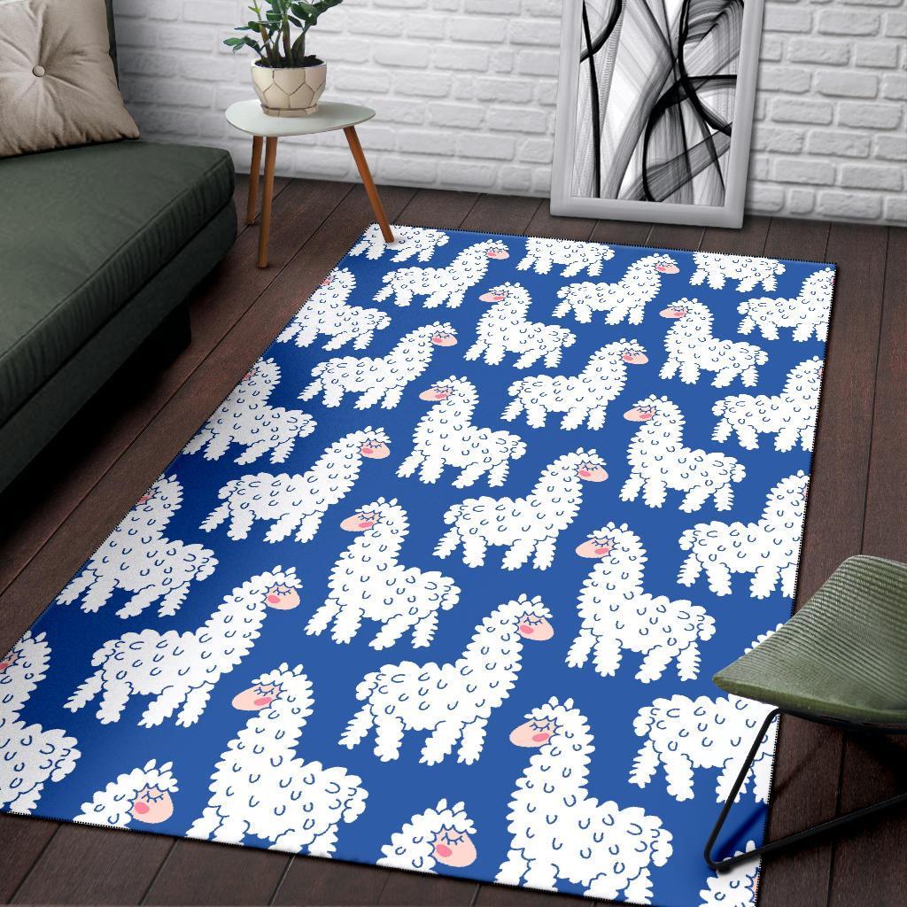 Alpaca Print Pattern Floor Mat-grizzshop