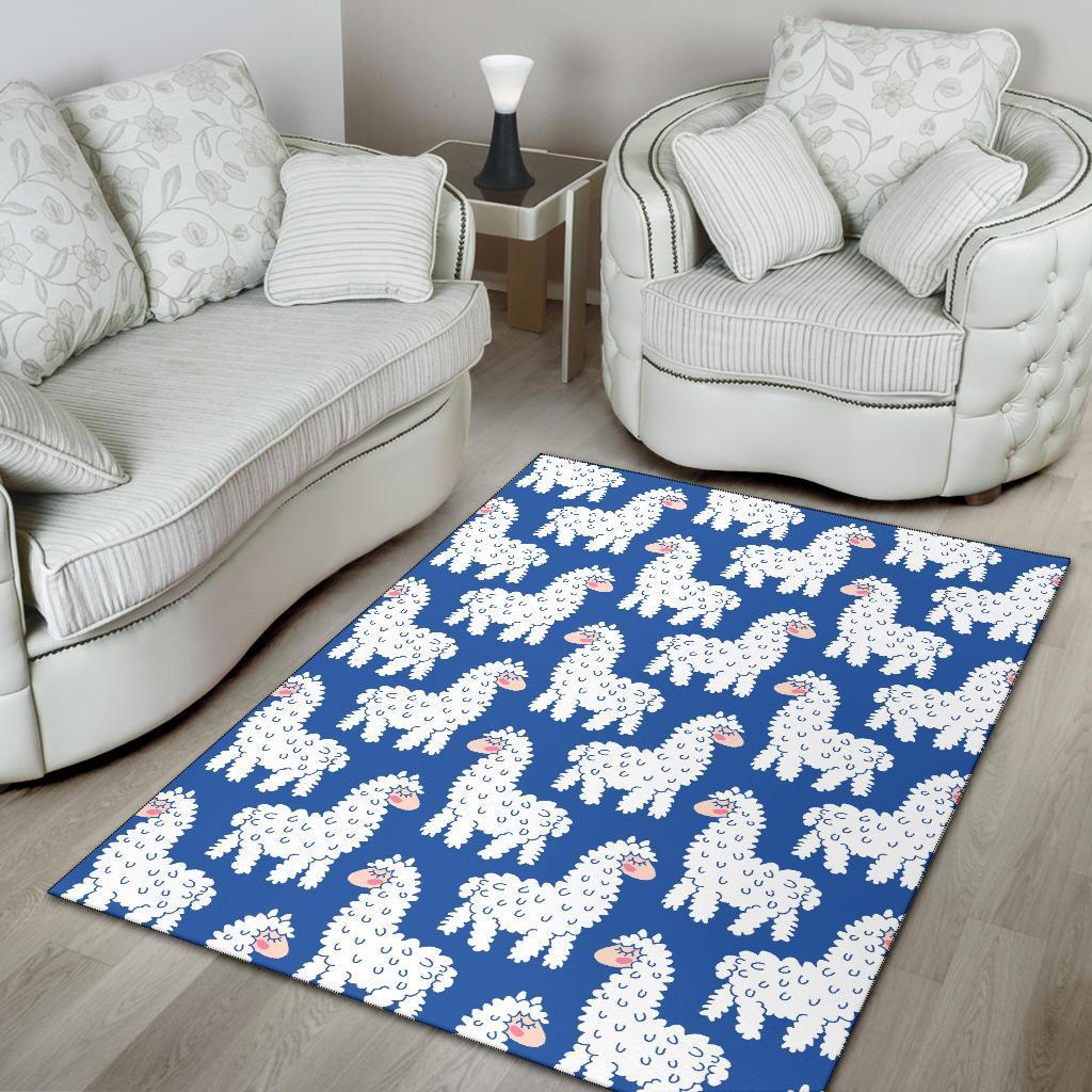 Alpaca Print Pattern Floor Mat-grizzshop