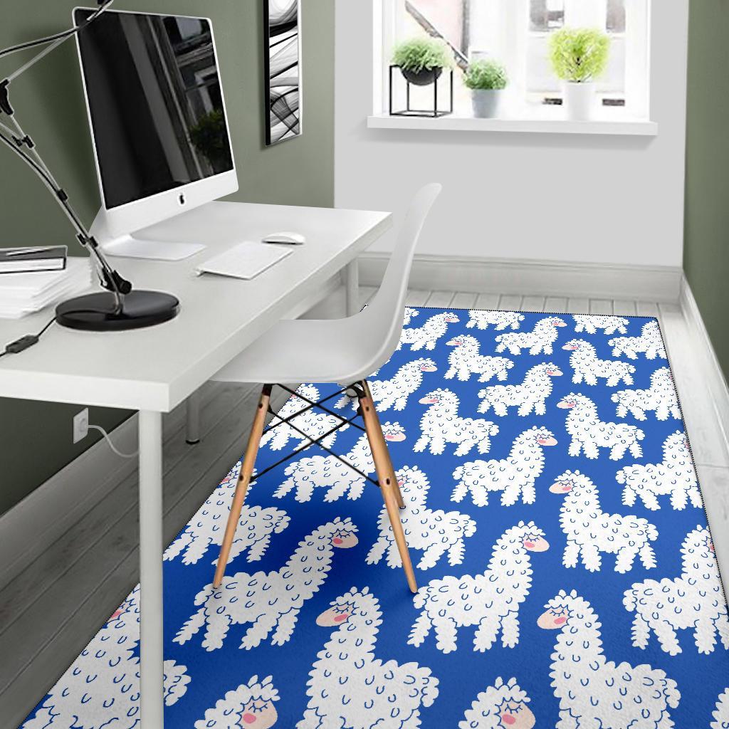 Alpaca Print Pattern Floor Mat-grizzshop