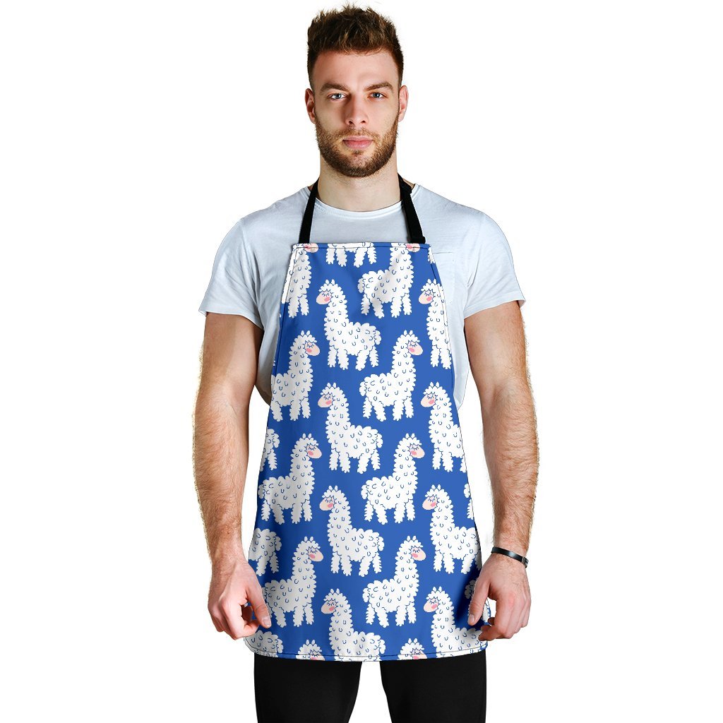 Alpaca Print Pattern Men's Apron-grizzshop