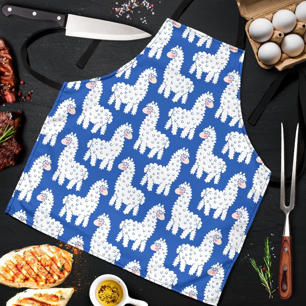 Alpaca Print Pattern Men's Apron-grizzshop