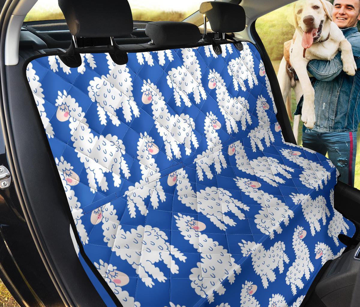 Alpaca Print Pattern Pet Car Seat Cover-grizzshop