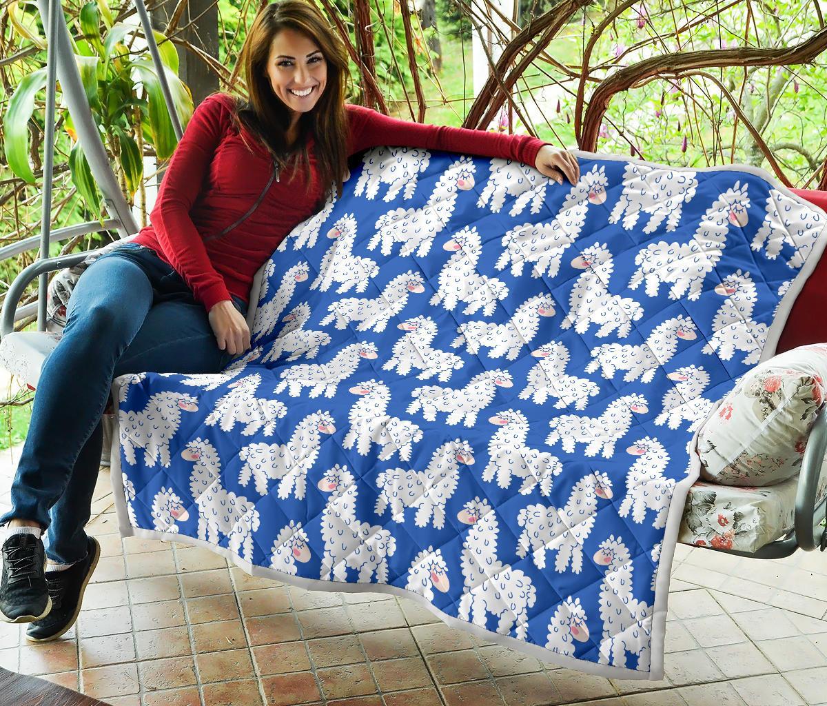 Alpaca Print Pattern Quilt-grizzshop