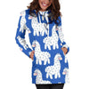 Alpaca Print Pattern Women Hoodie Dress-grizzshop