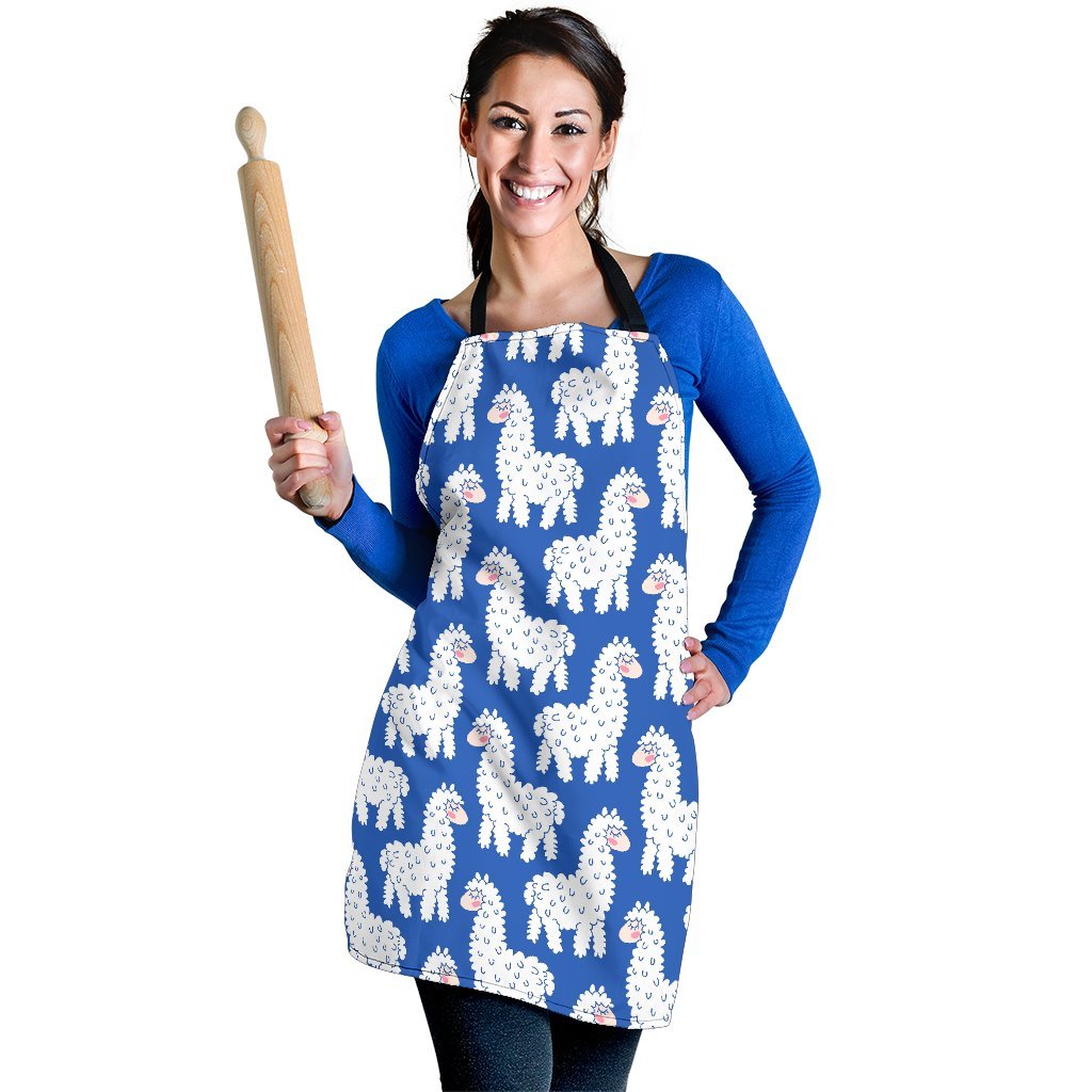 Alpaca Print Pattern Women's Apron-grizzshop