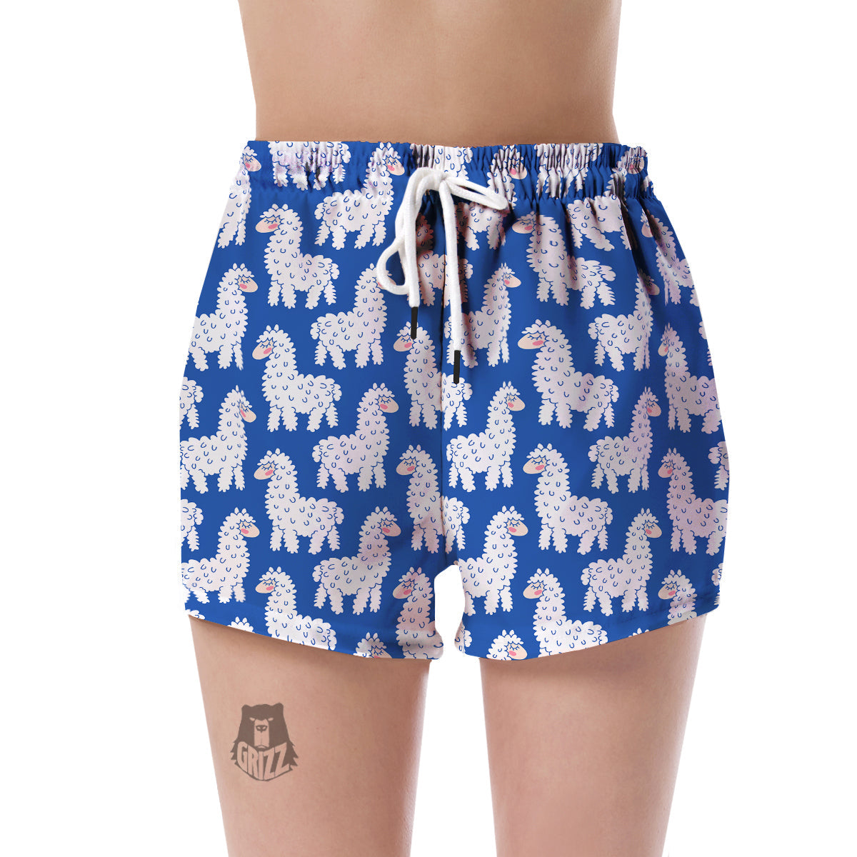 Alpaca Print Pattern Women's Shorts-grizzshop