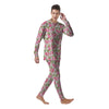 Alstroemeria Flowers Print Men's Pajamas-grizzshop