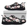 Alstroemeria Pink And White Print Pattern Black Sneaker-grizzshop