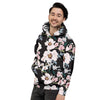 Alstroemeria Pink And White Print Pattern Men's Hoodie-grizzshop