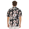 Alstroemeria Pink And White Print Pattern Men's Short Sleeve Shirts-grizzshop