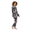 Alstroemeria Pink And White Print Pattern Women's Pajamas-grizzshop