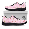 Alstroemeria Pink Print Pattern Black Sneaker-grizzshop