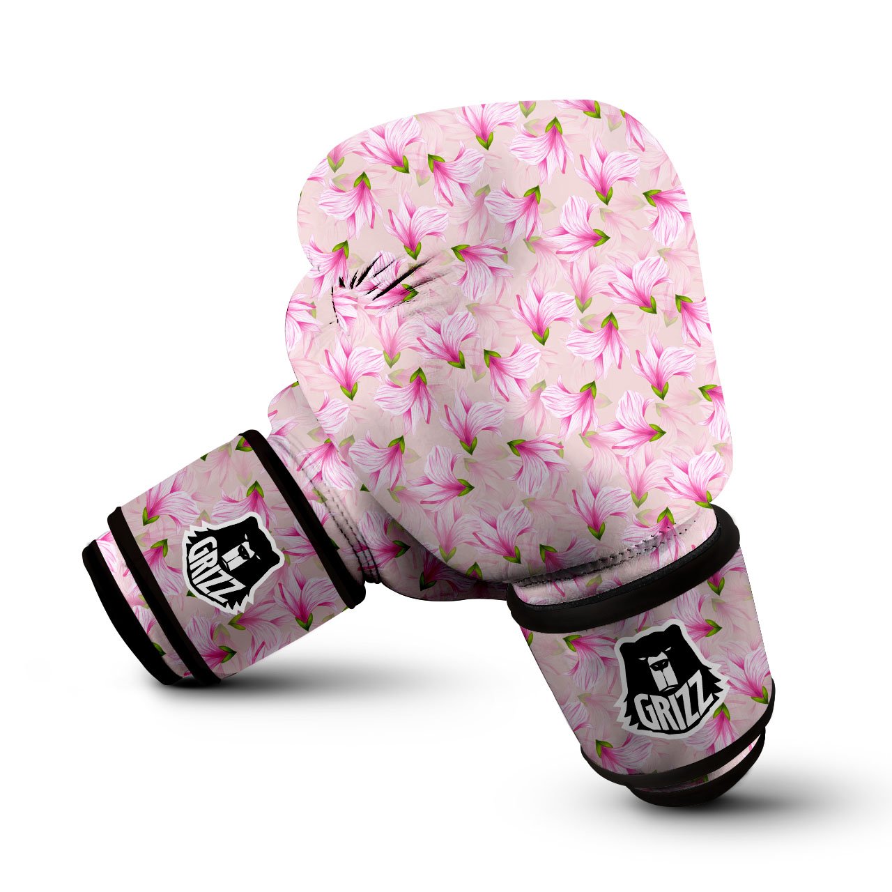 Alstroemeria Pink Print Pattern Boxing Gloves-grizzshop