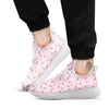 Alstroemeria Pink Print Pattern White Athletic Shoes-grizzshop