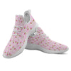 Alstroemeria Pink Print Pattern White Athletic Shoes-grizzshop