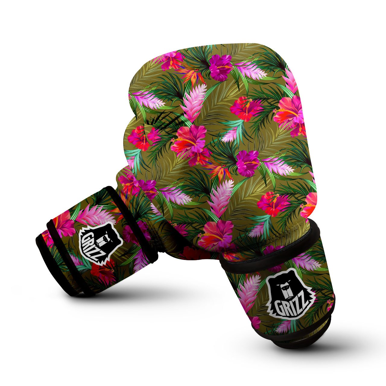 Alstroemeria Purple Pattern Boxing Gloves-grizzshop