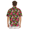 Alstroemeria Purple Pattern Men's Short Sleeve Shirts-grizzshop