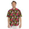 Alstroemeria Purple Pattern Men's Short Sleeve Shirts-grizzshop