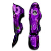 Alstroemeria Purple Print Muay Thai Shin Guards-grizzshop