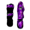 Alstroemeria Purple Print Muay Thai Shin Guards-grizzshop