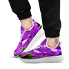 Alstroemeria Purple Print White Athletic Shoes-grizzshop