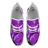 Alstroemeria Purple Print White Athletic Shoes-grizzshop