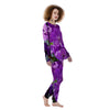 Alstroemeria Purple Print Women's Pajamas-grizzshop