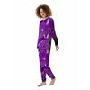 Alstroemeria Purple Print Women's Pajamas-grizzshop