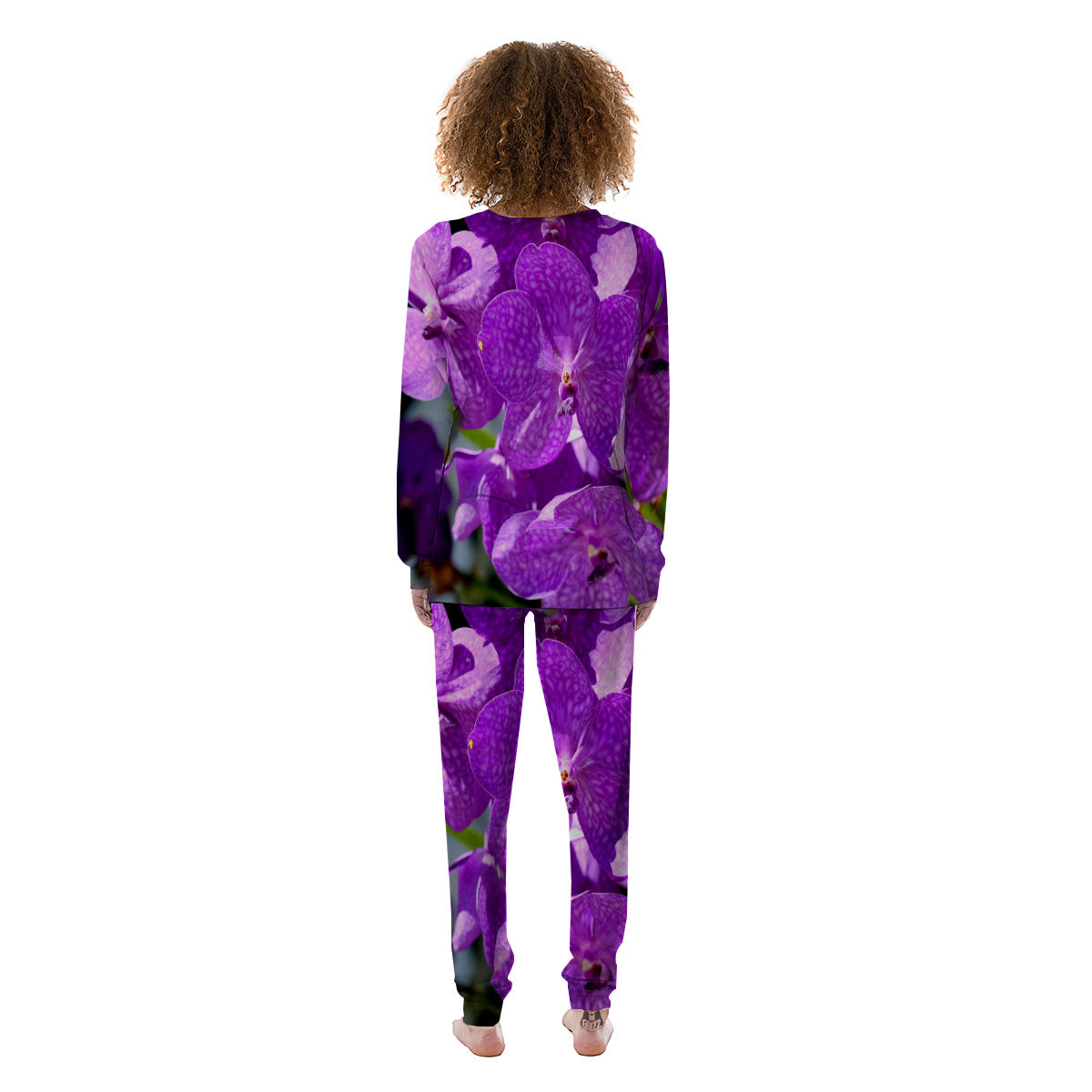 Alstroemeria Purple Print Women's Pajamas-grizzshop