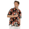 Alstroemeria Red Print Pattern Men's Short Sleeve Shirts-grizzshop