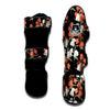 Alstroemeria Red Print Pattern Muay Thai Shin Guards-grizzshop