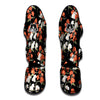 Alstroemeria Red Print Pattern Muay Thai Shin Guards-grizzshop