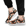 Alstroemeria Red Print Pattern White Athletic Shoes-grizzshop