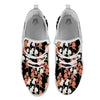 Alstroemeria Red Print Pattern White Athletic Shoes-grizzshop