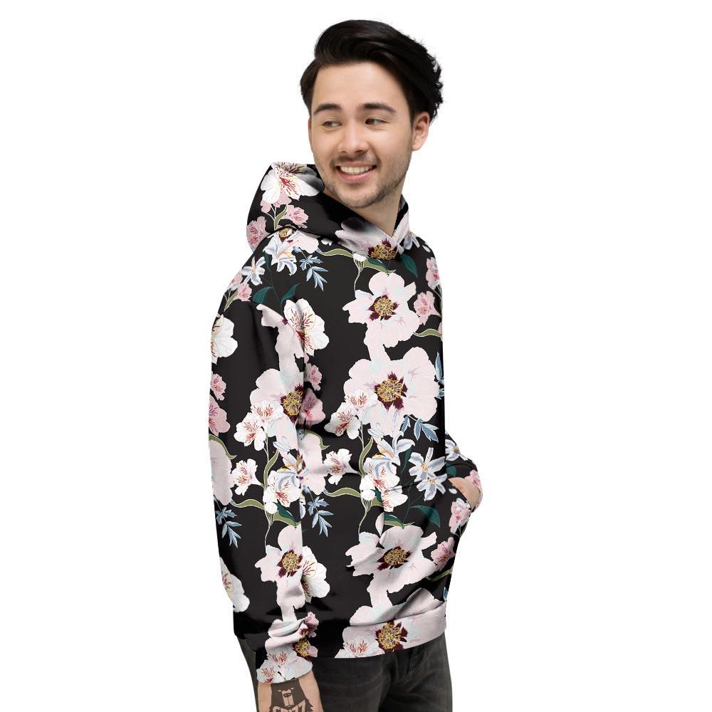 Alstroemeria Tropical Print Pattern Men's Hoodie-grizzshop