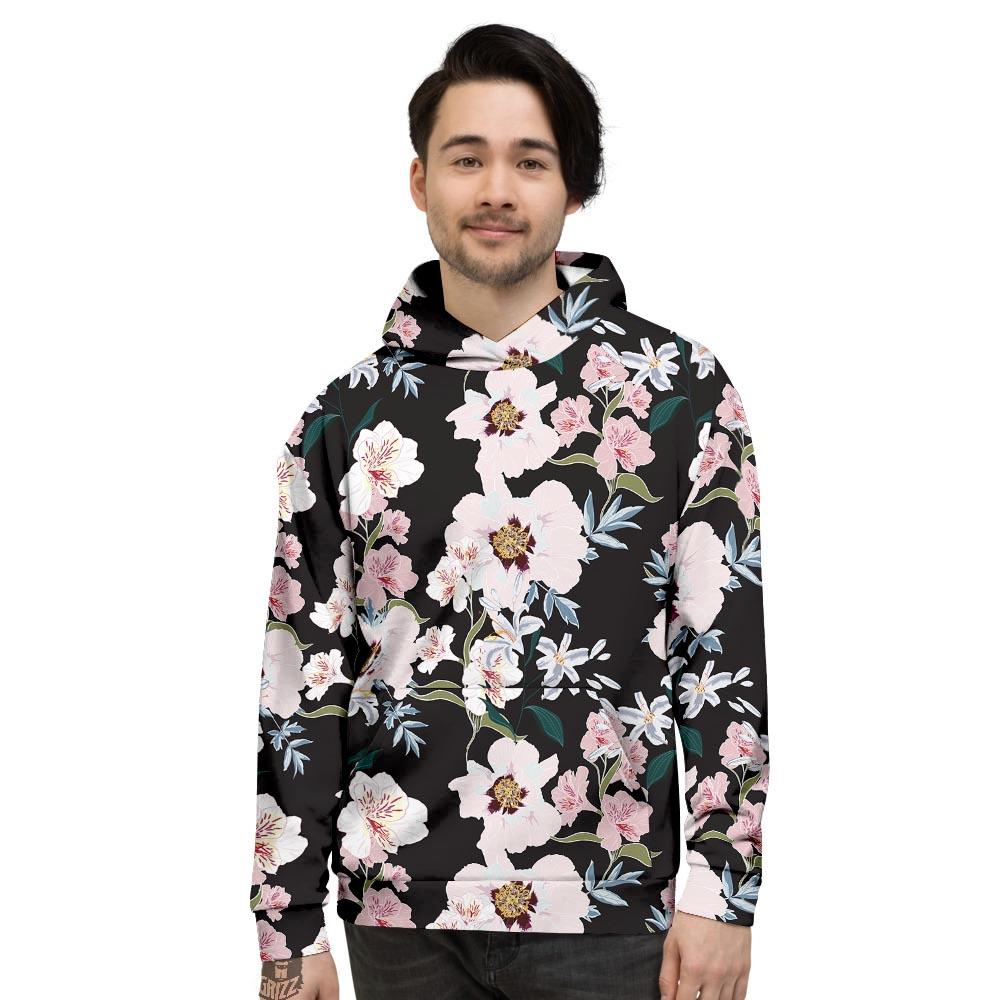 Alstroemeria Tropical Print Pattern Men's Hoodie-grizzshop