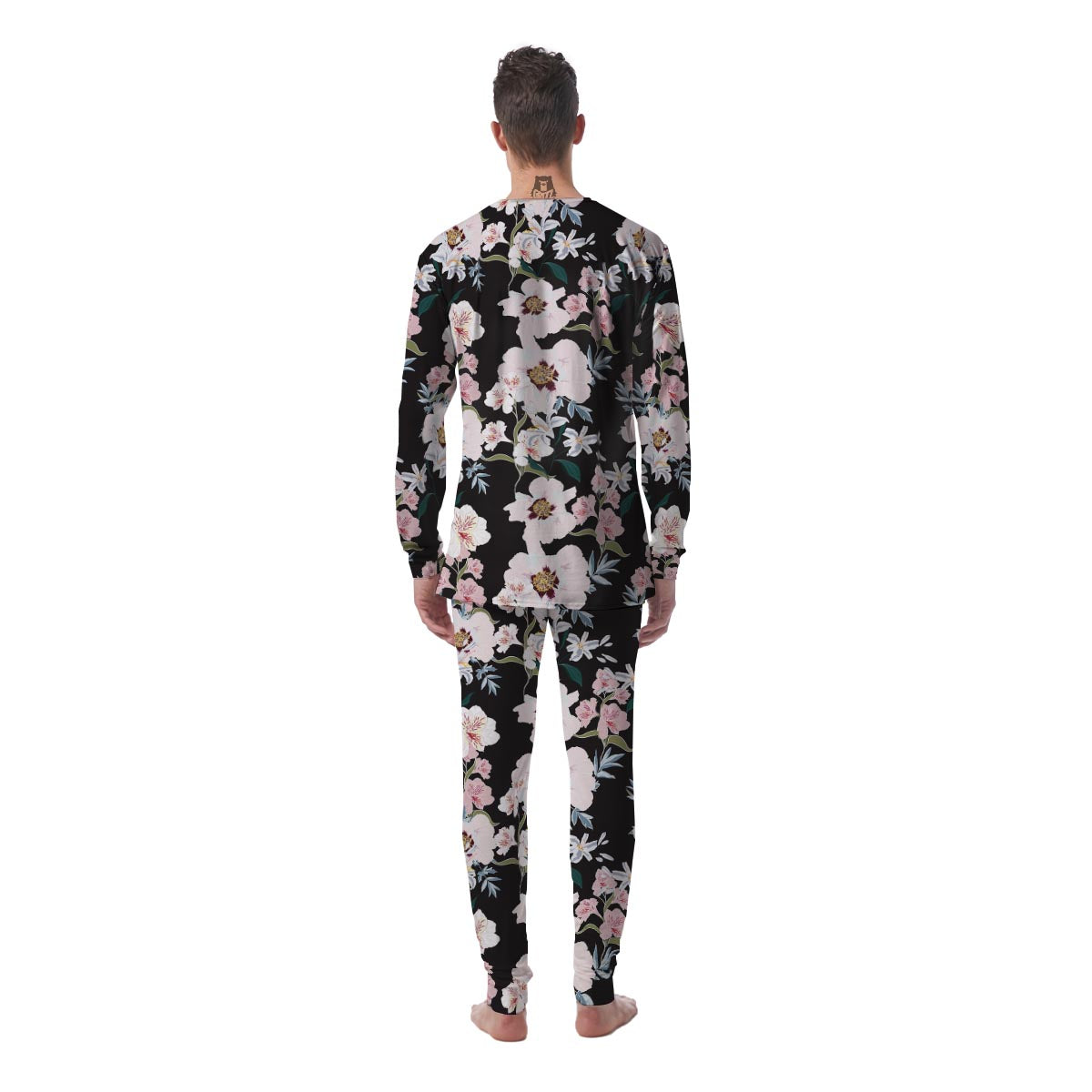 Alstroemeria Tropical Print Pattern Men's Pajamas-grizzshop