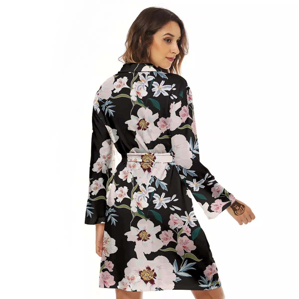 Alstroemeria Tropical Print Pattern Women's Robe-grizzshop