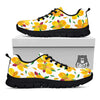 Alstroemeria Yellow Print Pattern Black Sneaker-grizzshop