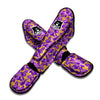 Amaryllis Japanese Purple Print Pattern Muay Thai Shin Guards-grizzshop