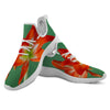 Amaryllis Orange Print White Athletic Shoes-grizzshop