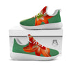 Amaryllis Orange Print White Athletic Shoes-grizzshop