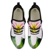 Amaryllis Pink And White Print Black Athletic Shoes-grizzshop