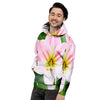 Amaryllis Pink And White Print Men's Hoodie-grizzshop