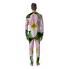 Amaryllis Pink And White Print Men's Pajamas-grizzshop